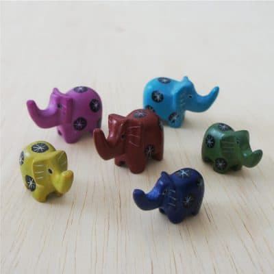 Set of 6 Tiny Elephants