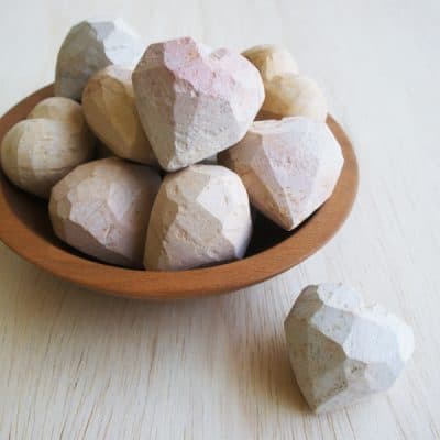 Set of 6 Work in Progress Hearts
