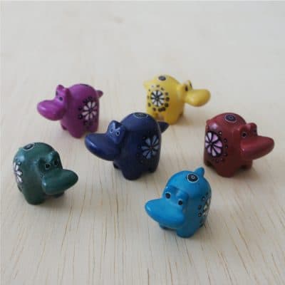 Set of 6 Tiny Hippos
