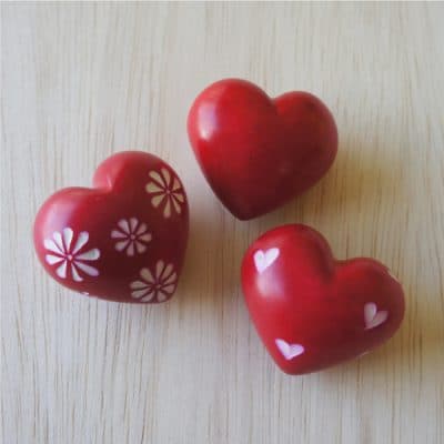 Set of 3 Red Hearts