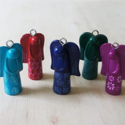 Angel Ornaments, Colorful - Set of 3