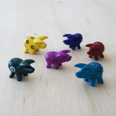 Set of 6 Tiny Pigs