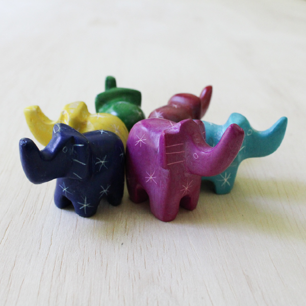 Set of 6 Tiny Elephants - Image 2