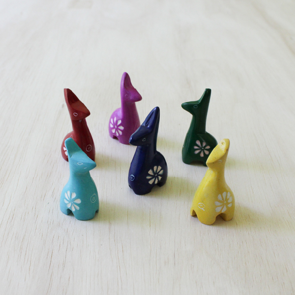 Set of 6 Tiny Giraffes