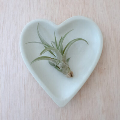 Large Heart Dish, Natural