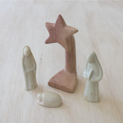 4 Piece Star Nativity, Natural