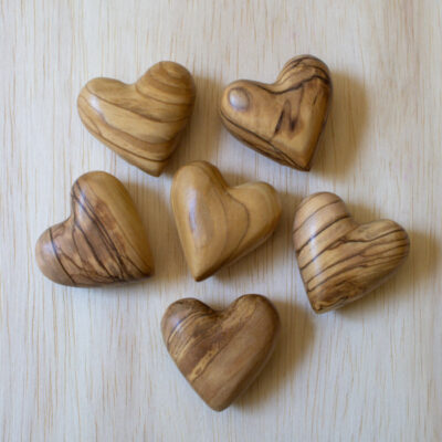 Set of 3 Olive Wood Hearts