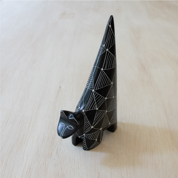 Etched Black Ring Holder Cat - Image 2